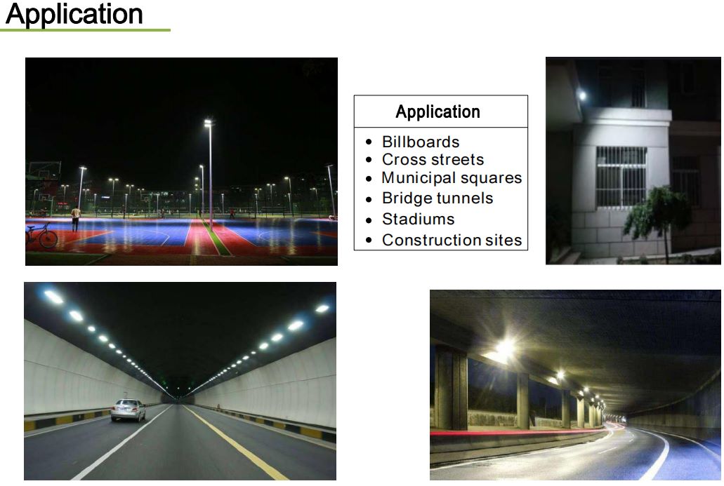 Airport port large parking lot outdoor LED flood lighting