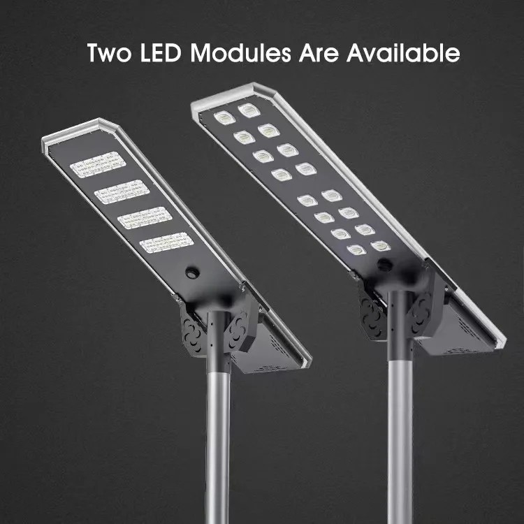 Dual LED module solar lamp