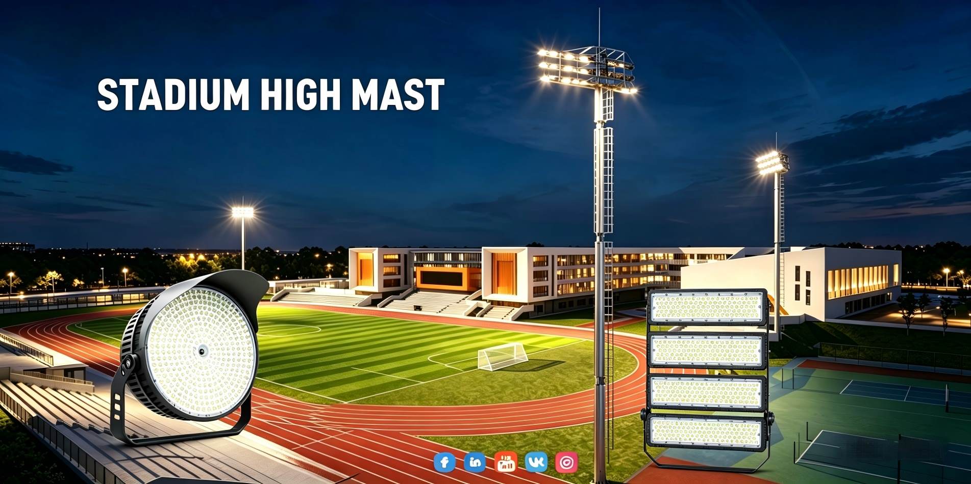 Projecteur LED modulaire haute puissance pour stade
