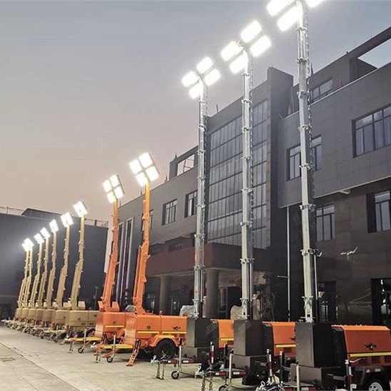 Trailer-Mounted LED Mobile Light Tower