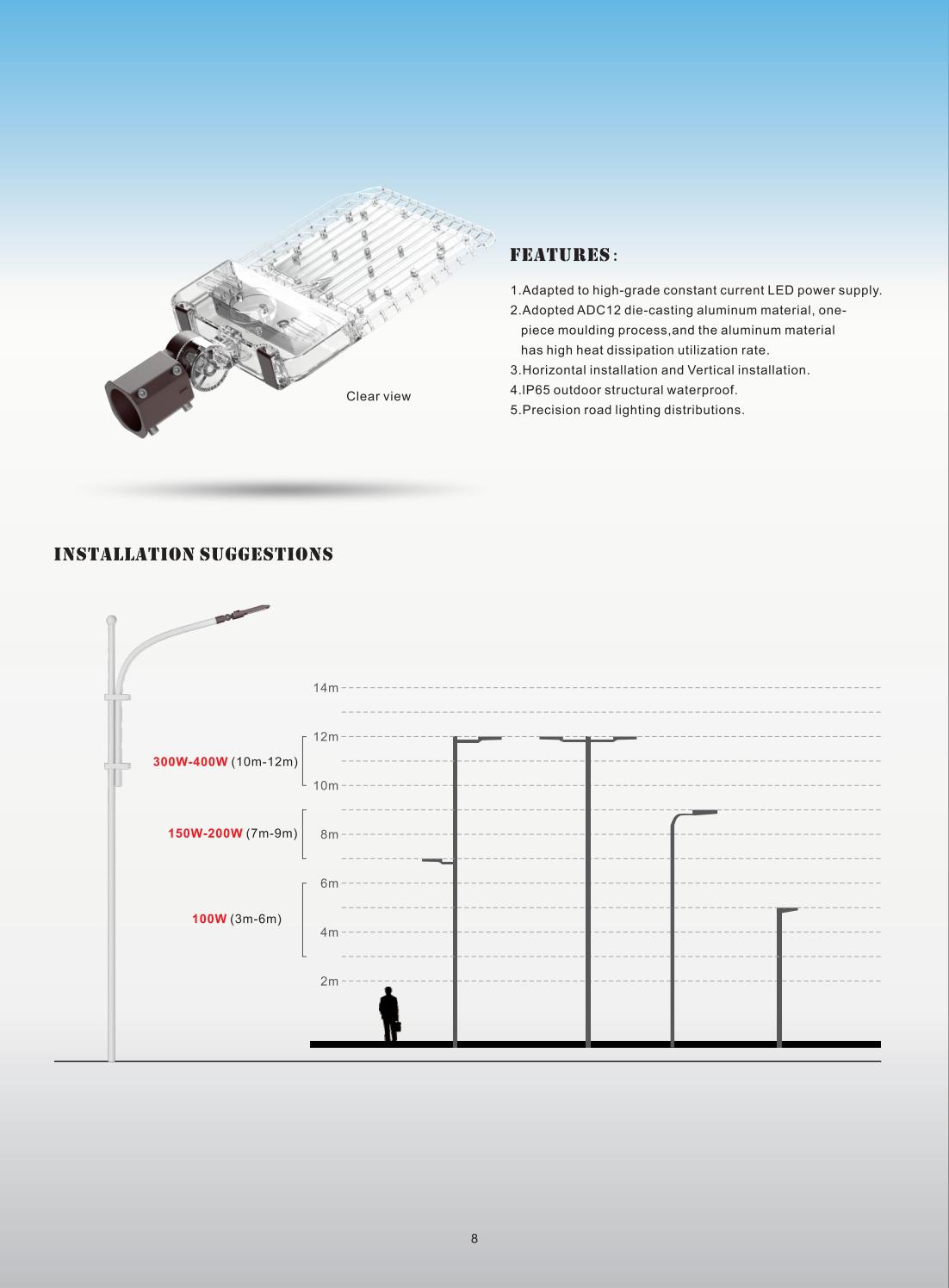 High Power Street Light for Parking Lot & Logistics Yard High Power Street Light for Parking Lot & Logistics Yard