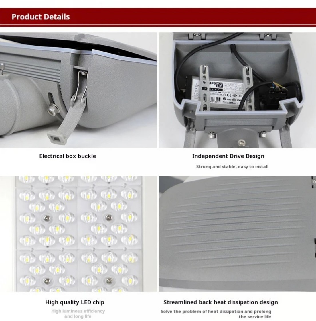 IP66 waterproof LED driver internal structure for YS road light