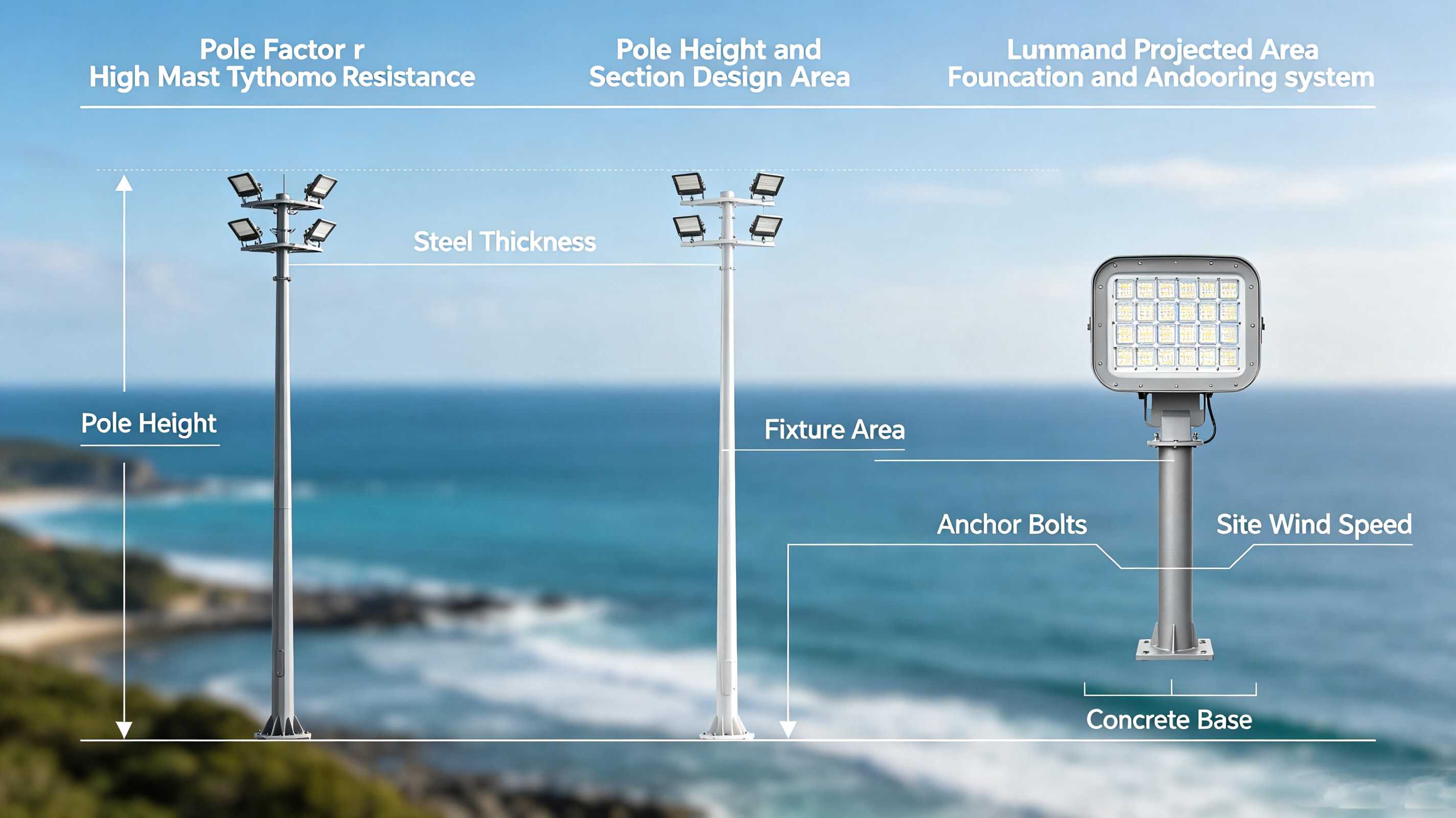 Key Design Parameters for High‑Mast Pole Wind Resistance