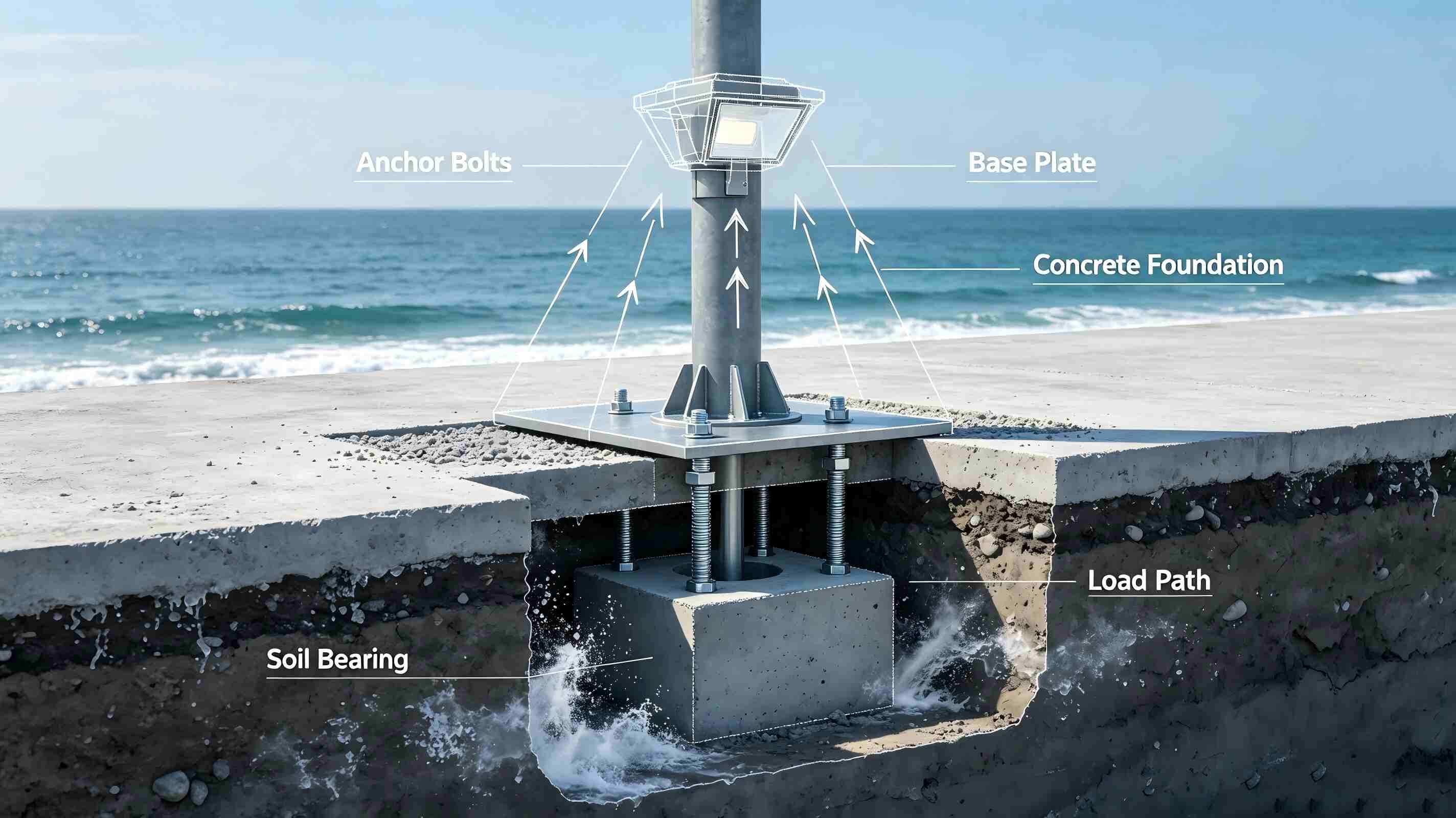 Wind‑Load Analysis of High‑Mast Lighting Pole