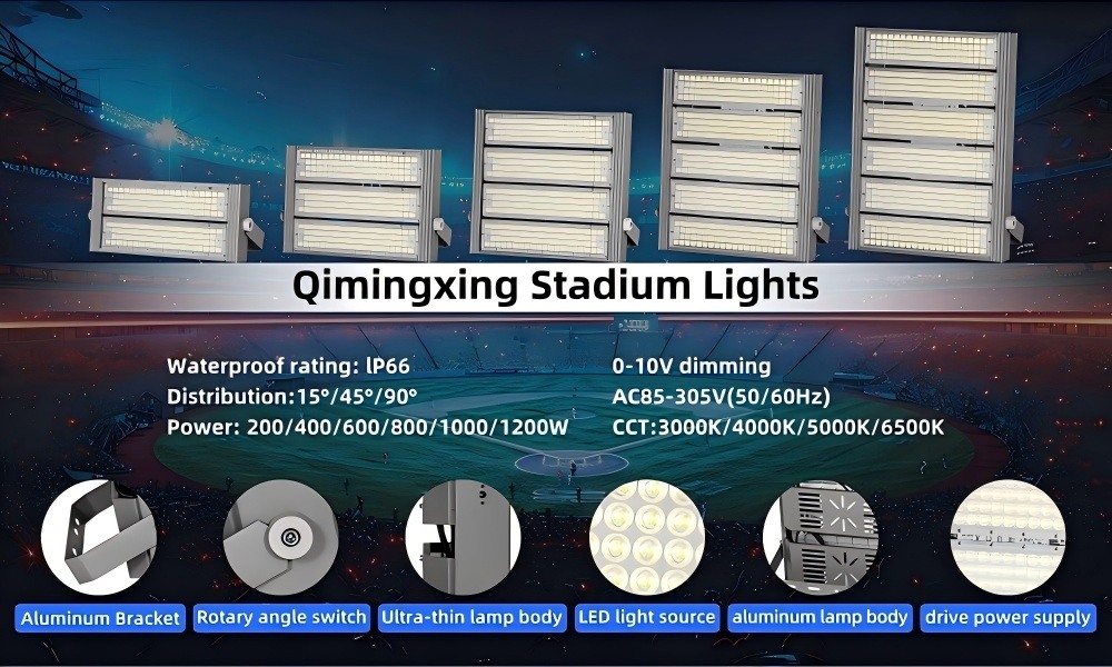 Modular LED lamp head for airport apron high mast project